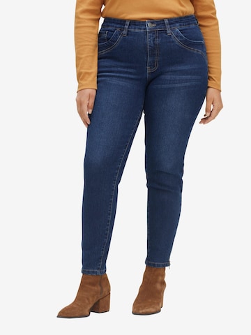 SHEEGO Slimfit Jeans in Blau