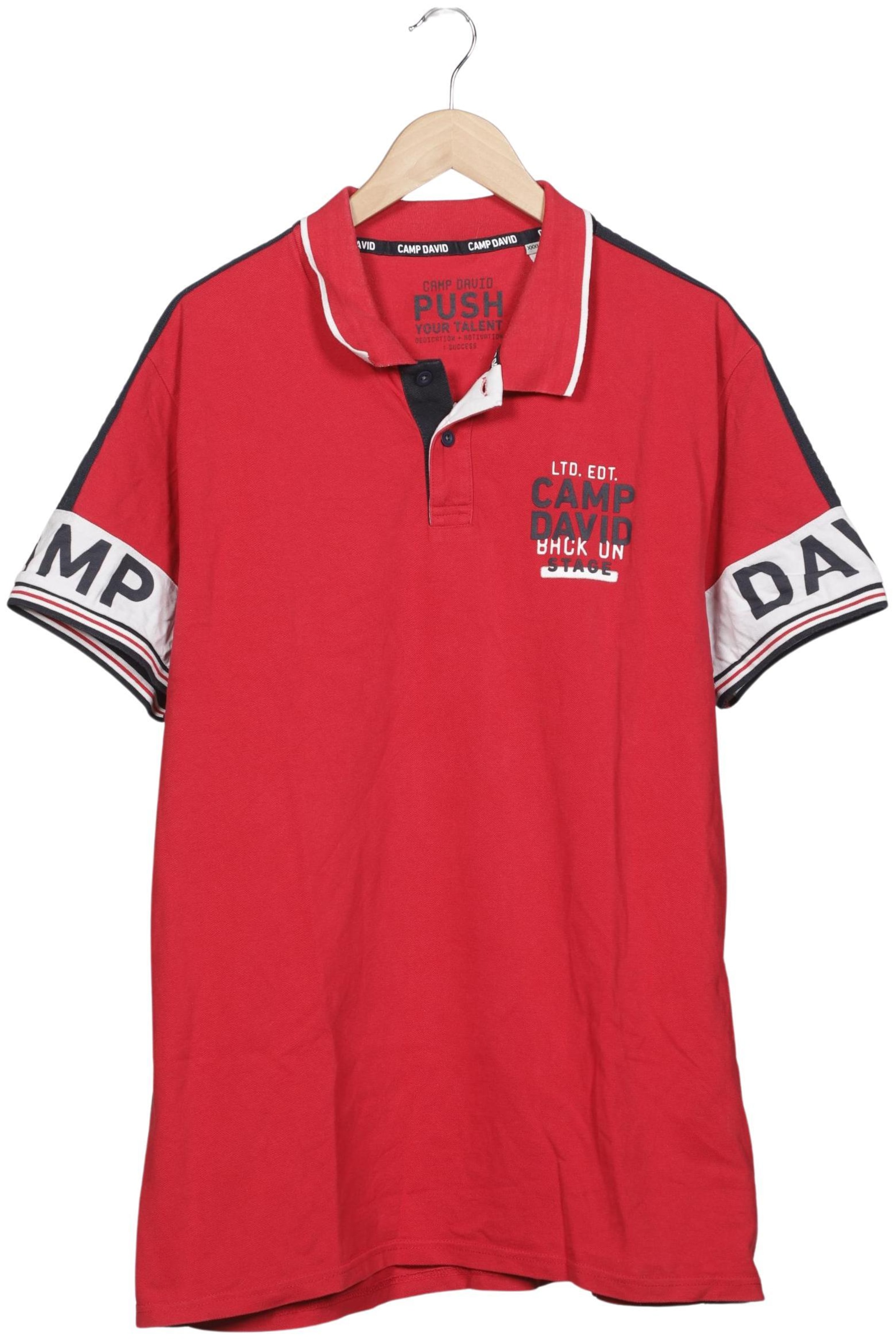 CAMP DAVID Shirt in XXXL in Red: front