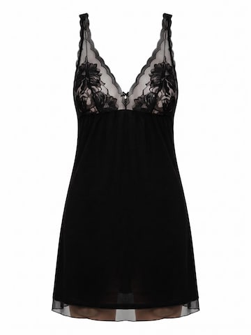 Donna Negligee 'Roxana II' in Black: front
