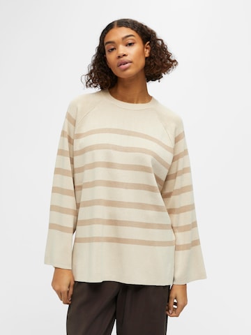 Pull-over 'Ester' OBJECT en beige : devant