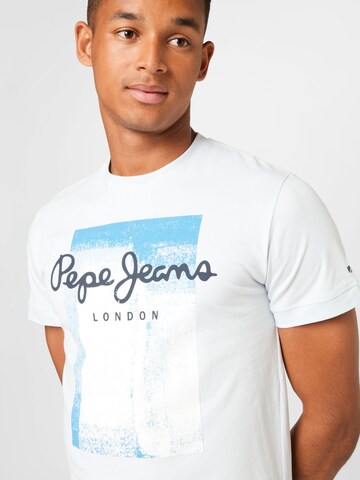 Tricou 'SAWYER' de la Pepe Jeans pe alb