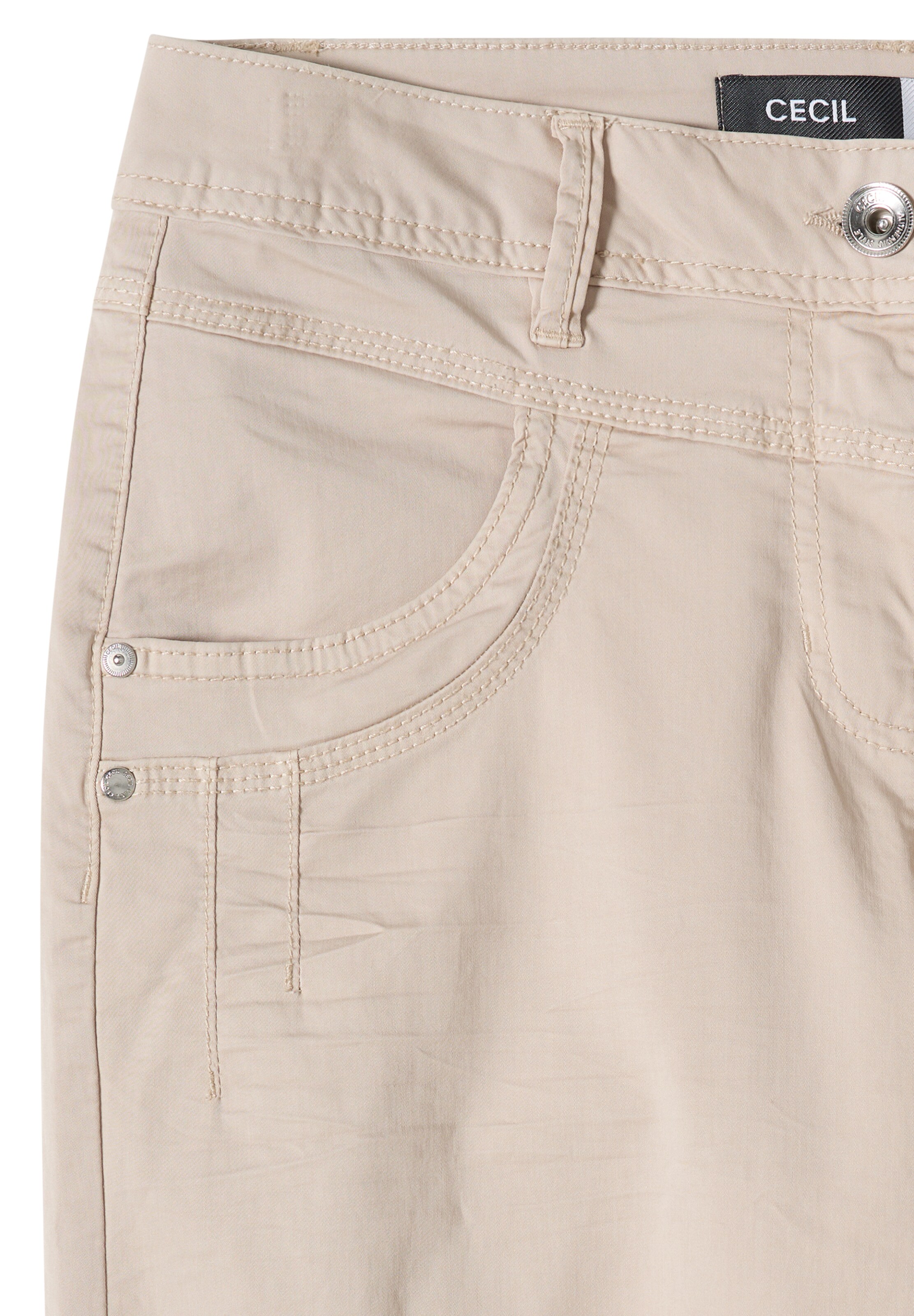 CECIL Loose fit Pants 'Neele' in Beige