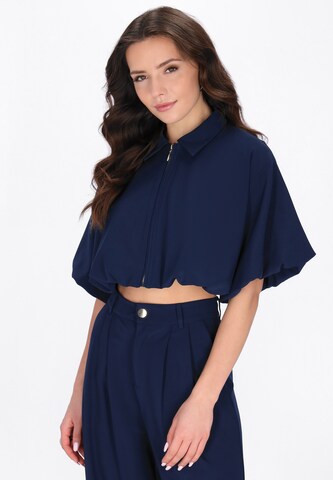 Veste mi-saison faina en bleu : devant