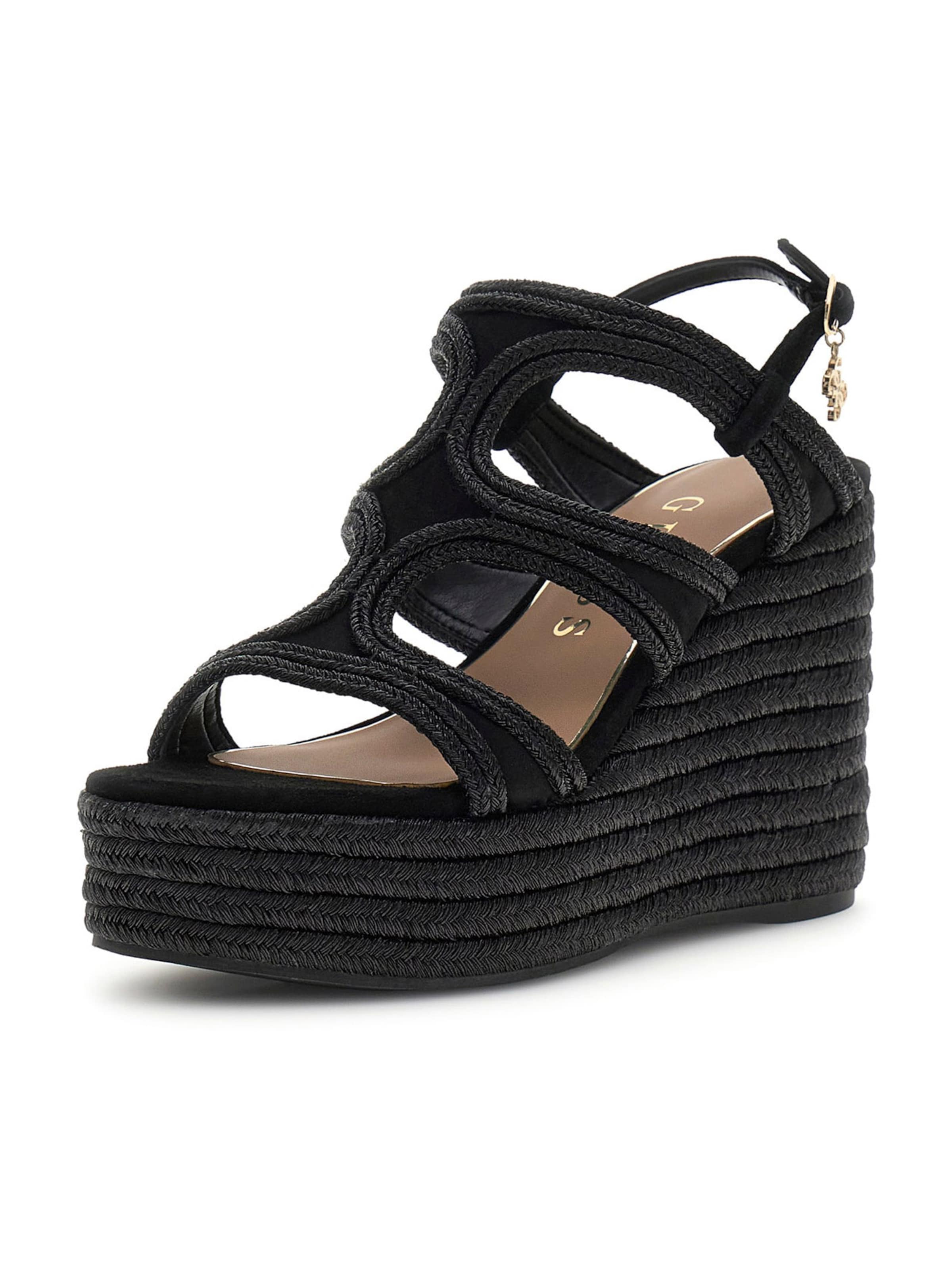 GUESS Sandaal 'EVERS' in Zwart: voorkant