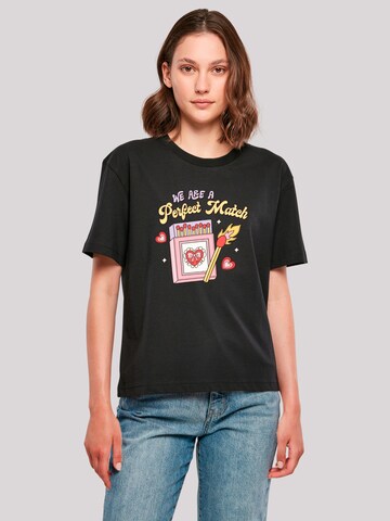 T-shirt 'We Are A Perfect Match Love' F4NT4STIC en noir : devant