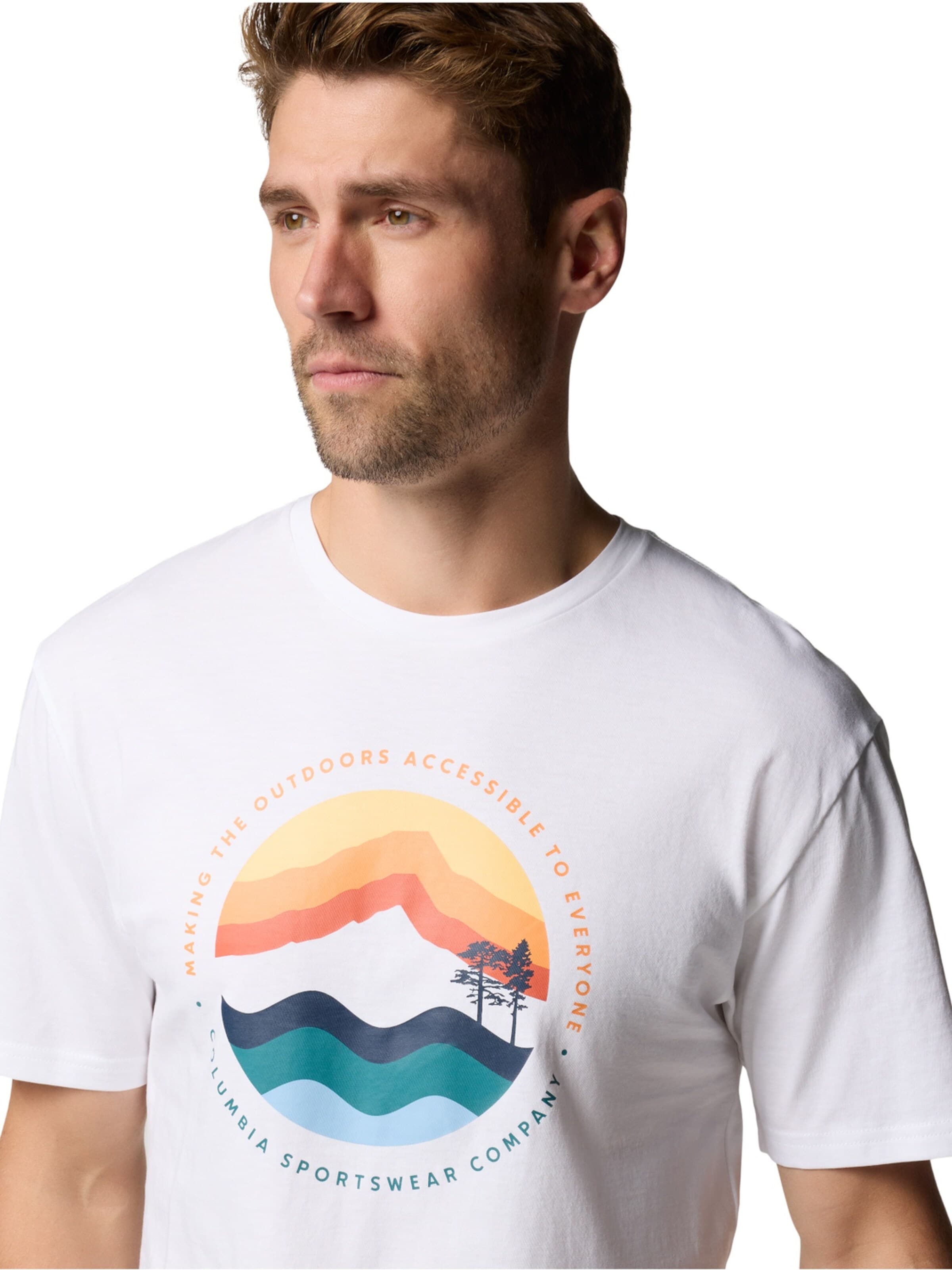 COLUMBIA Shirt 'Columbia Path Lake II Graphic' in White