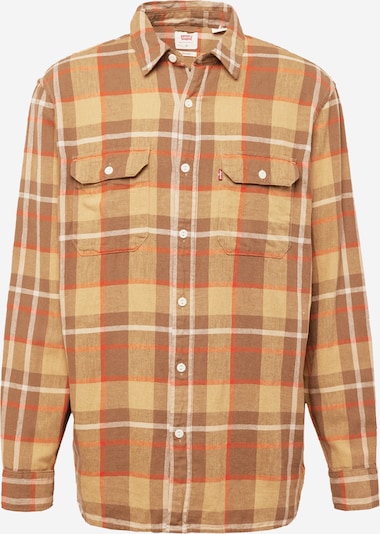 LEVI'S ® Button Up Shirt 'Jackson Worker' in Brown / Light brown / Light red / White, Item view