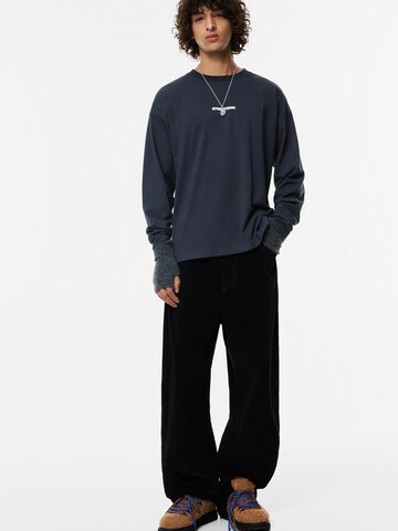 Pull&Bear Тениска 'CLUB COMMUNITY STWD' в синьо