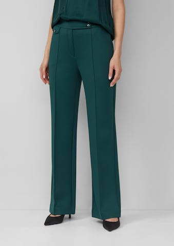 s.Oliver Широкий Плиссированные брюки в Зеленый: спереди