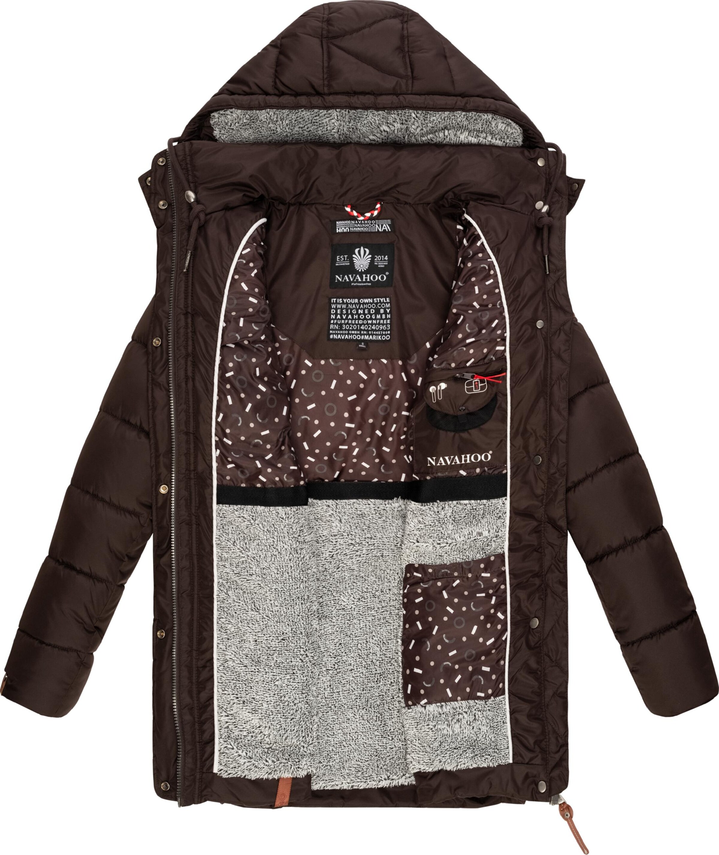 Manteau d’hiver 'Dalie' NAVAHOO en marron