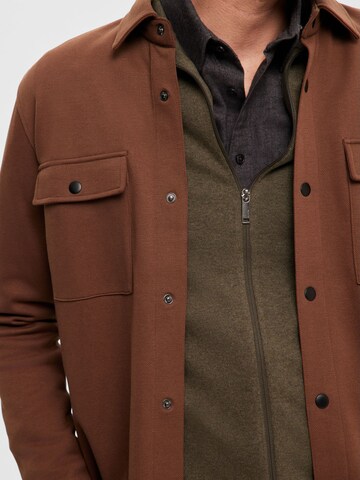 SELECTED HOMME Between-Season Jacket 'Jackie' in Brown