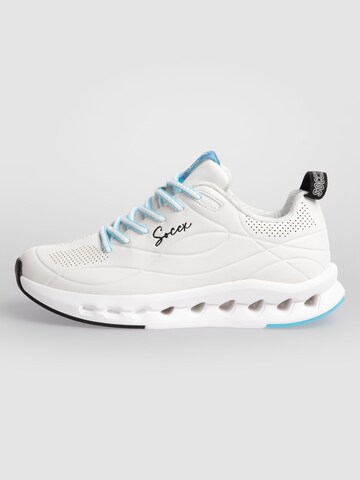 Soccx Sneaker mit Linienprägung in Weiß
