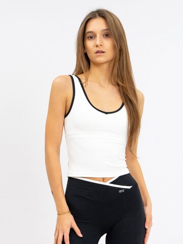 DRILLS Apparel Sporttop 'FUSE' in Wit: voorkant