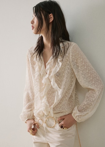 MANGO Blouse in Beige