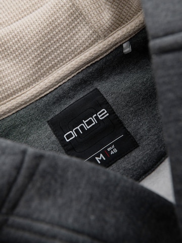 Ombre Sweatvest 'OM-SSZP-0186' in Grijs