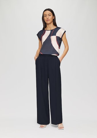 s.Oliver BLACK LABEL Wide leg Pleated Pants in Blue