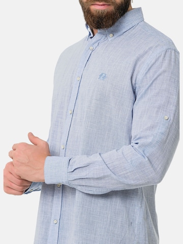 Coupe slim Chemise 'CH199' CIPO & BAXX en bleu