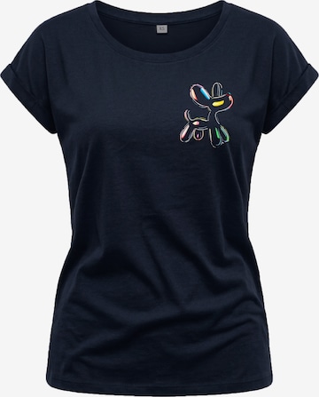 MAKAYA Shirt 'Dog Ballon' in Blue: front