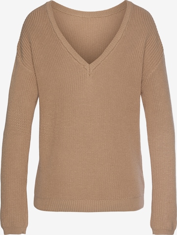 LASCANA Sweater in Beige