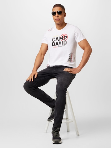 CAMP DAVID Shirt in Wit