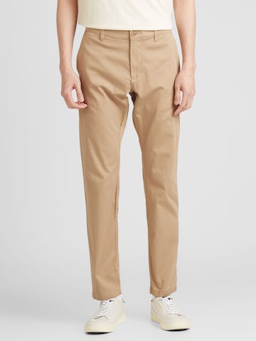 Regular Pantalon chino s.Oliver en marron : devant