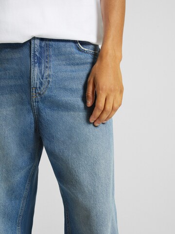 Wide Leg Jean Bershka en bleu