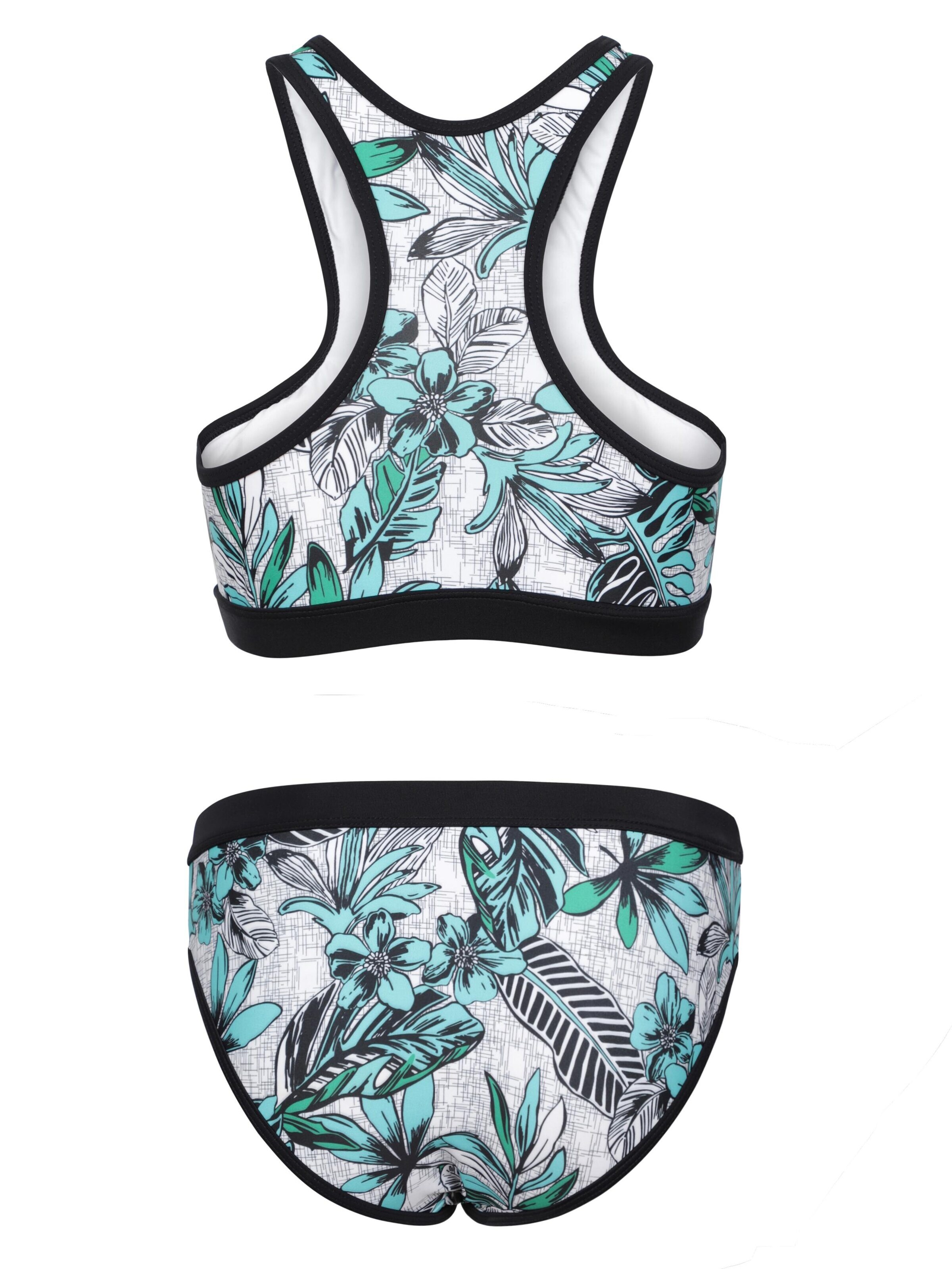 La V High neck Bikini 'Basic' in Blauw