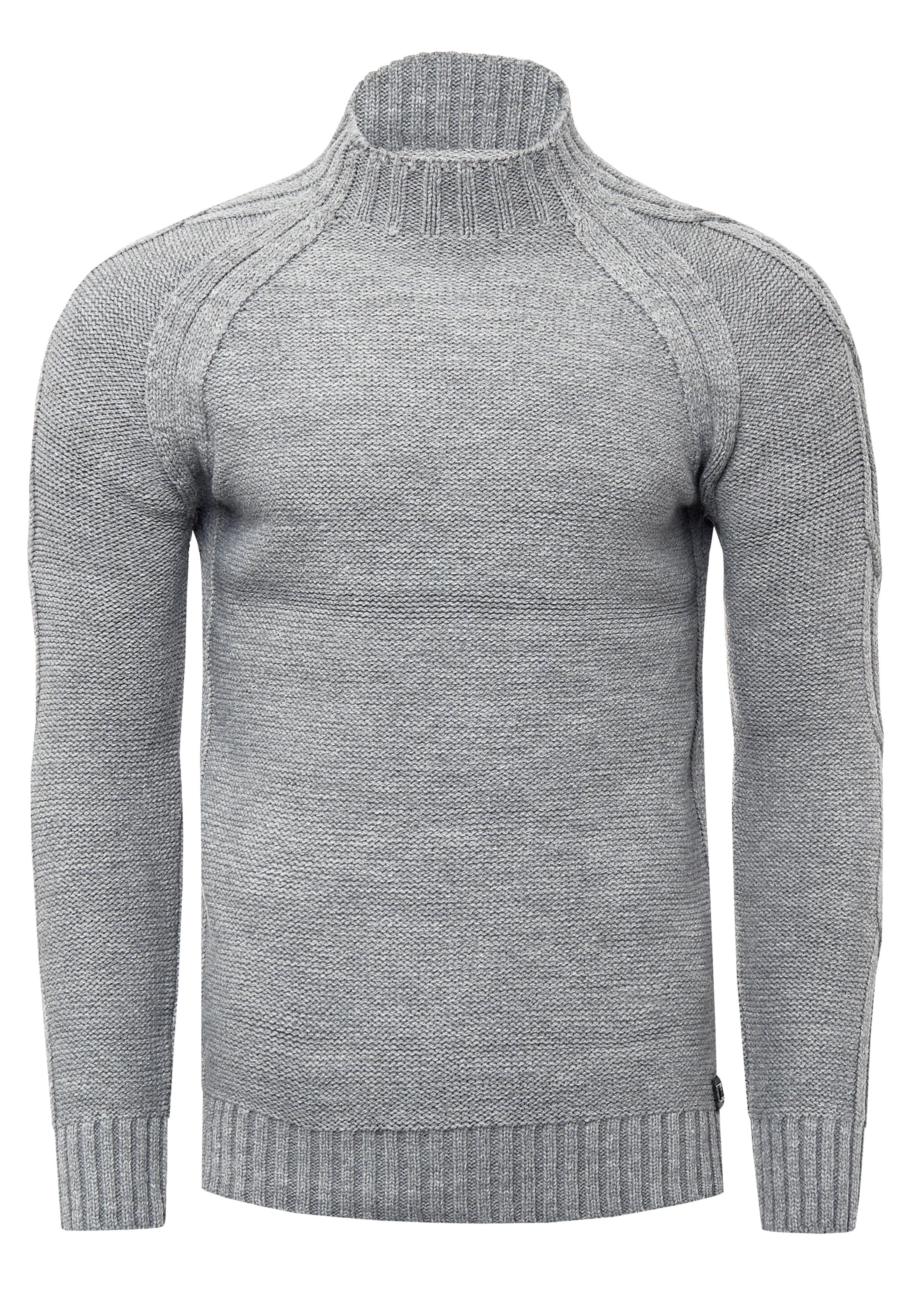 Rusty Neal Pullover in Grau: Vorderseite