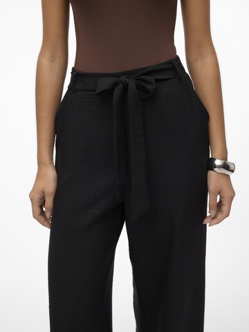 VERO MODA Wide leg Broek 'MELONY' in Zwart