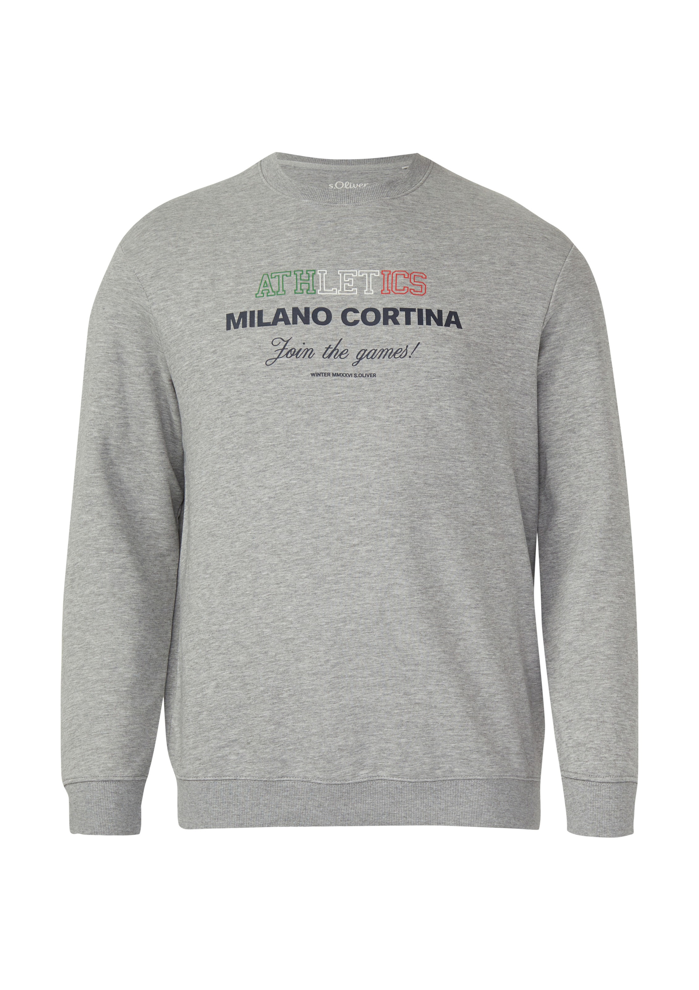 s.Oliver Sweatshirt in Grau: Vorderseite