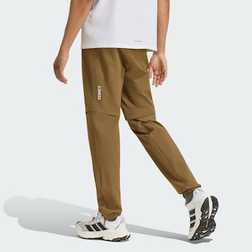 Effilé Pantalon outdoor 'Xperior Utilitas' ADIDAS TERREX en marron