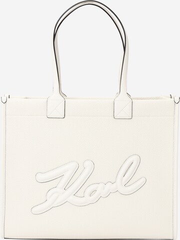 Karl Lagerfeld Nákupní taška – bílá: přední strana