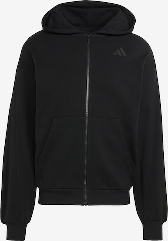 ADIDAS SPORTSWEAR - Casaco de treino em moletão 'AK' em preto: frente