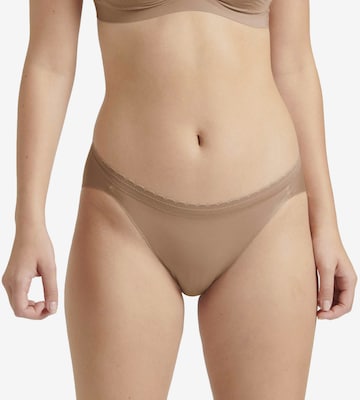 SLOGGI - Cueca 'BODY ADAPT Twist' em castanho: frente