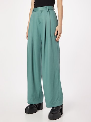 Won Hundred Wide leg Pleat-front trousers 'Camille' in Green: front