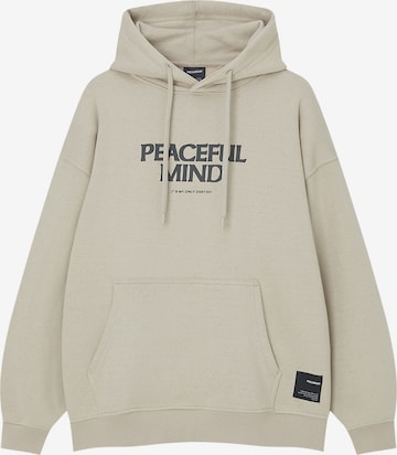 Pull&Bear Sweatshirt in Beige: front