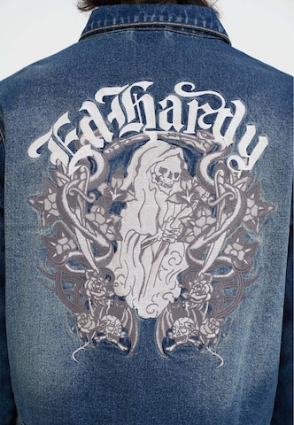 Ed Hardy Övergångsjacka 'Flammender Schädel' i blå