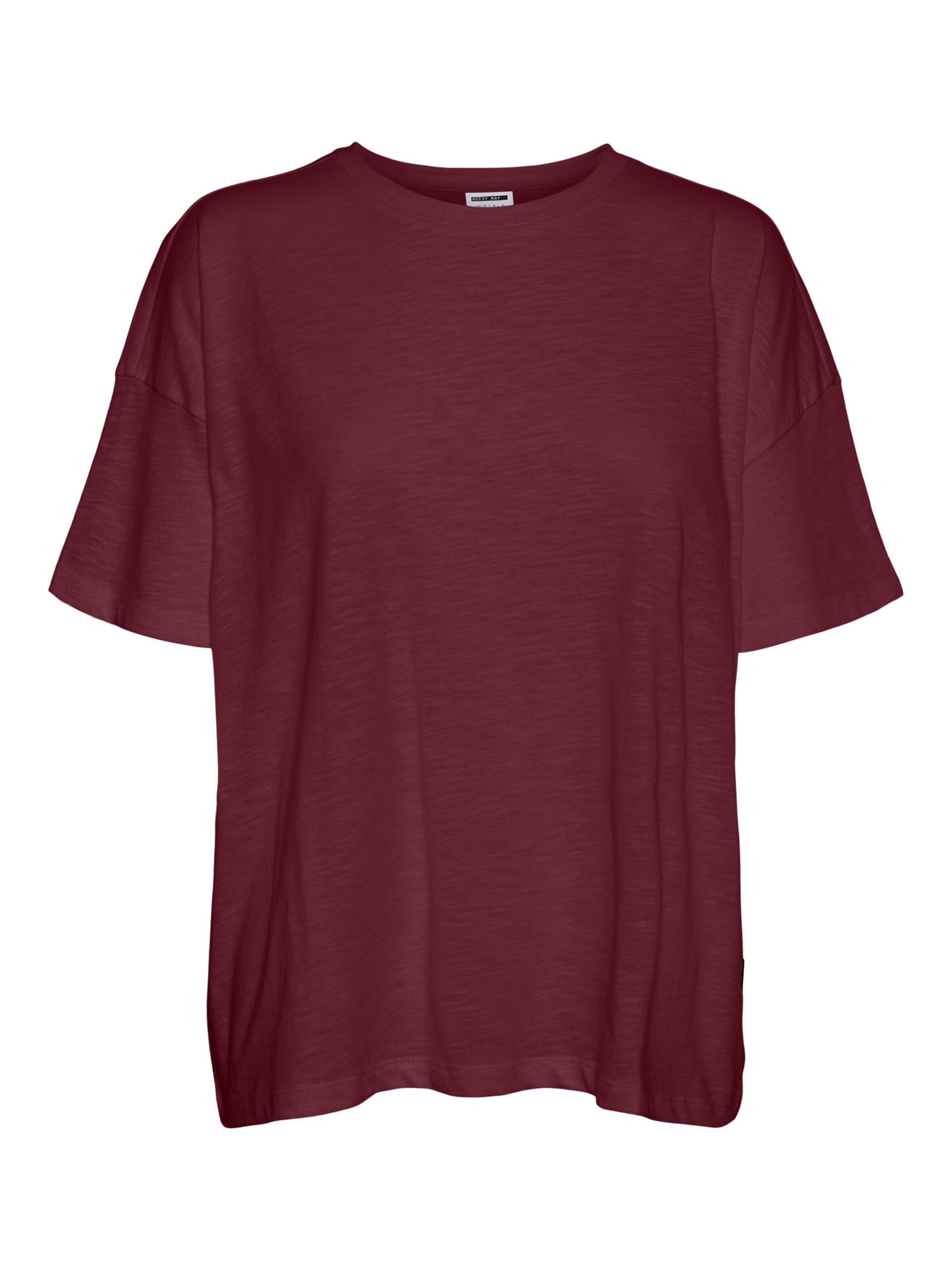 Frauen Shirts & Tops Noisy may T-Shirt 'MATHILDE' in Weinrot - OM45480