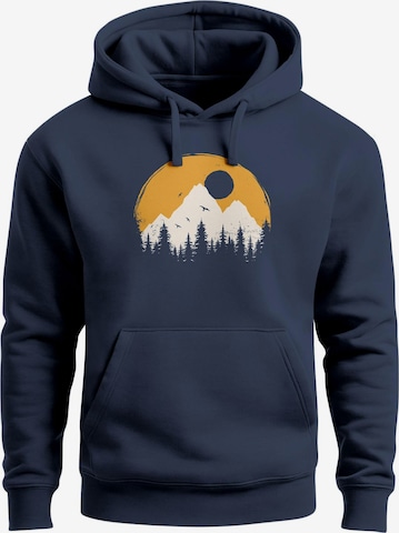 Neverless Sweatshirt 'Mountain Sun' in Blau: Vorderseite