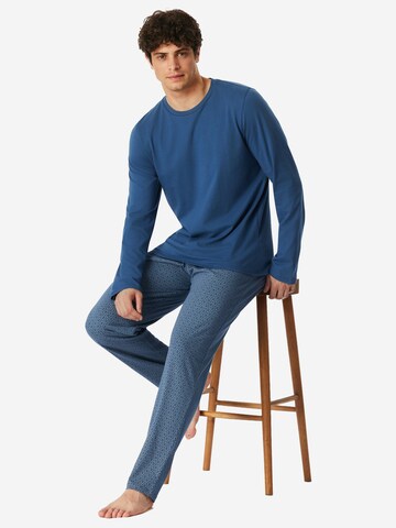 SCHIESSER - Pijama largo ' Casual Essentials ' en azul