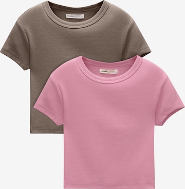 Pull&Bear Majica | rjava barva: sprednja stran