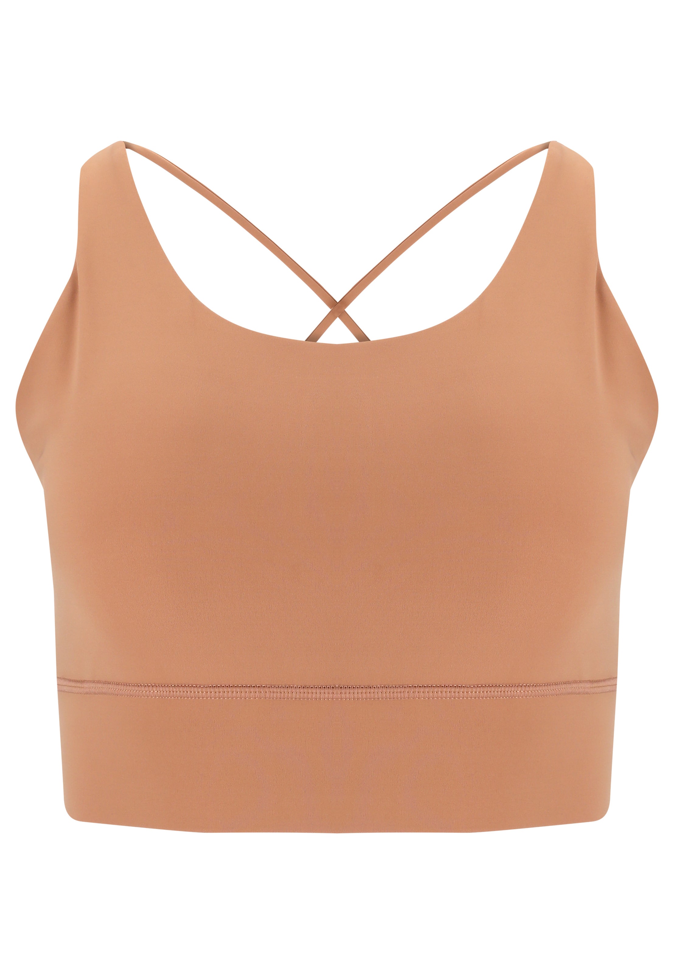 Athlecia Μπουστάκι Αθλητικό σουτιέν 'Gaby' σε καφέ: μπροστά