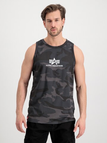 ALPHA INDUSTRIES - Camiseta en negro: frente