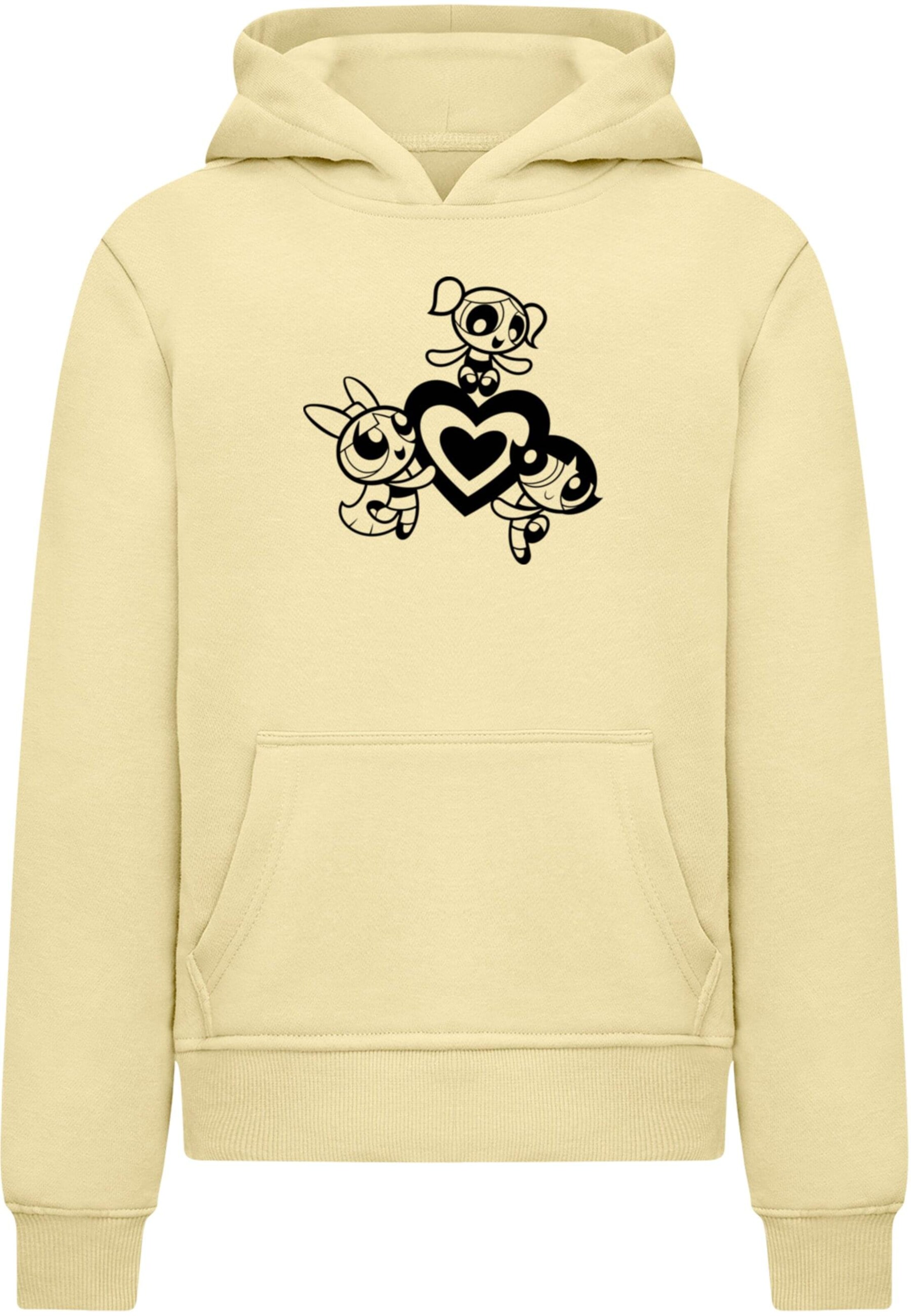 Merchcode Sweatshirt 'The Powerpuff Girls' in Geel: voorkant