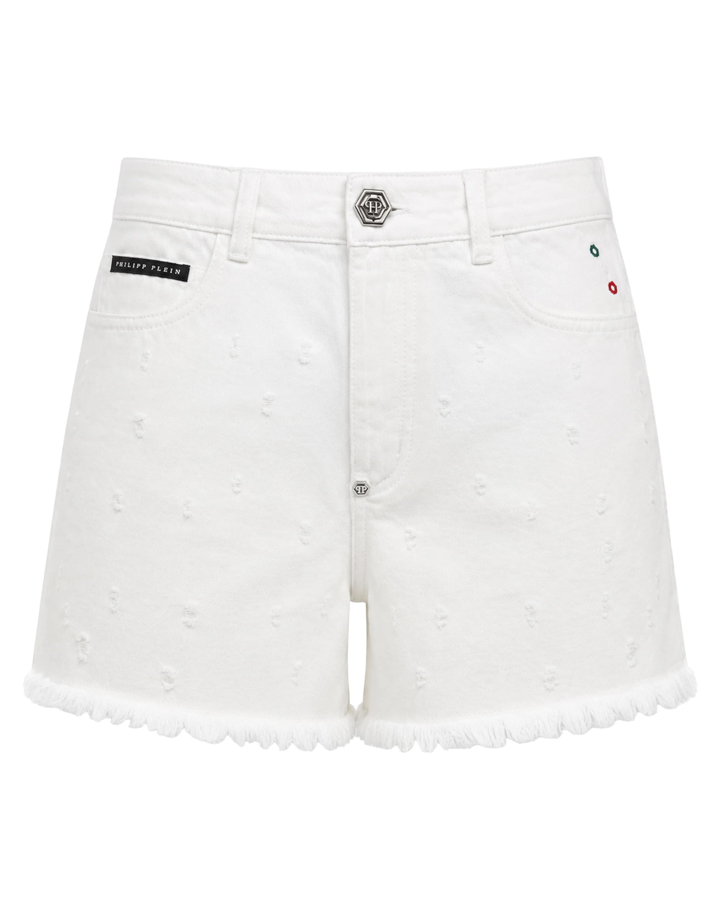 Philipp Plein Regular Jeans in Wit: voorkant