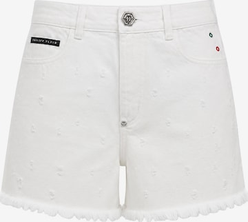 Philipp Plein Regular Jeans in Wit: voorkant