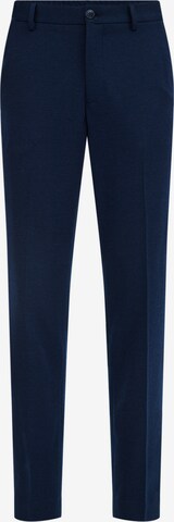 WE Fashion Slim fit Trousers with creases in Blue: front