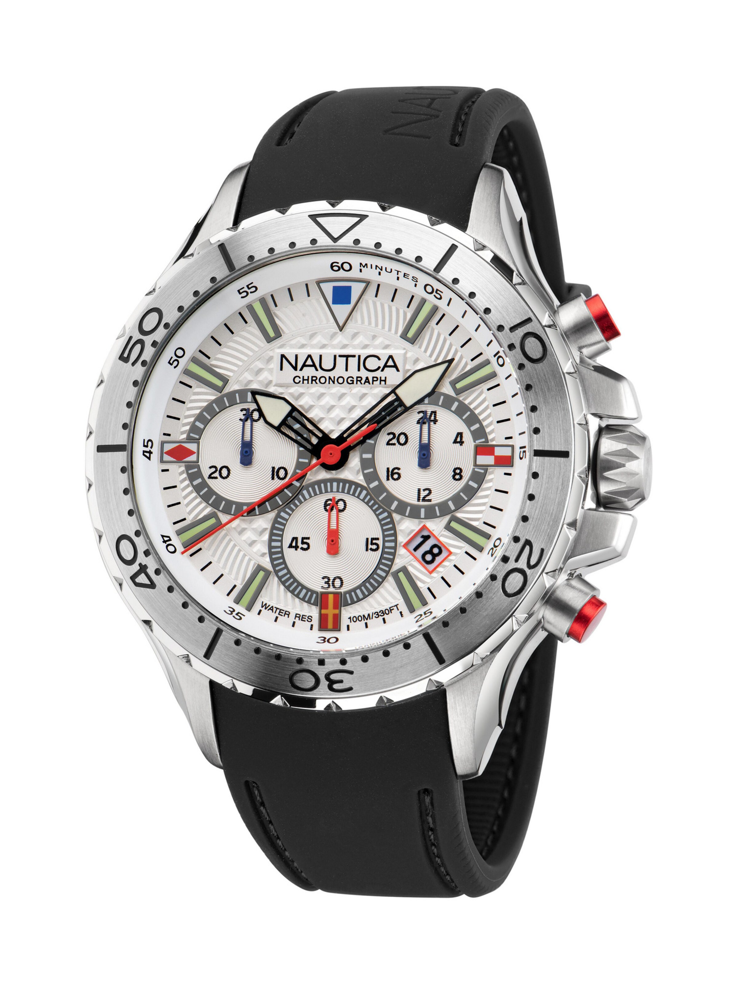 NAUTICA Analogt ur 'Nautica' i sølv