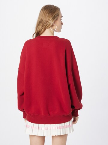 Sweat-shirt Abercrombie & Fitch en rouge