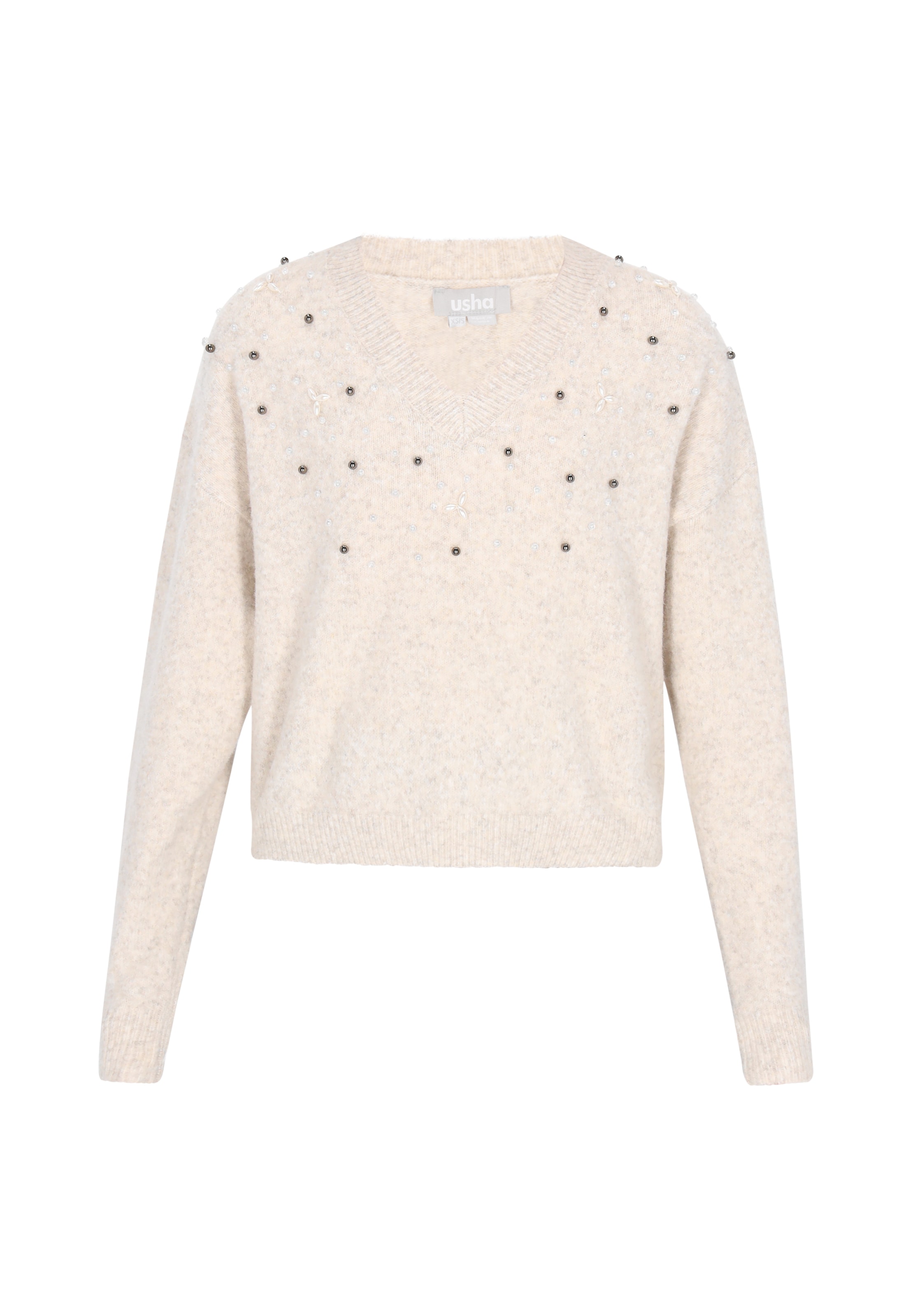 Usha Trui in Beige: voorkant